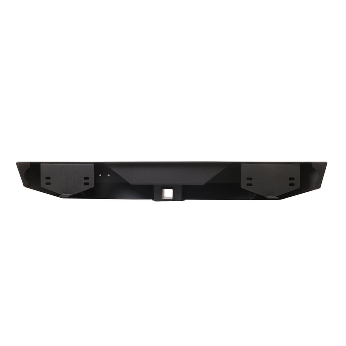 EAG Rear Bumper with 2 inch Hitch Receiver and D-Ring Black Textured Off Road Fit for 87-06 Wrangler TJ YJ PN# JTJRB004