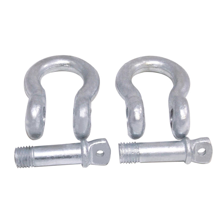 EAG Heavy Duty Galvanized D-Ring 3.25 Ton Bow Shackle 7500 Pounds 2/3" Thick - Pair PN# 51-0025(2)