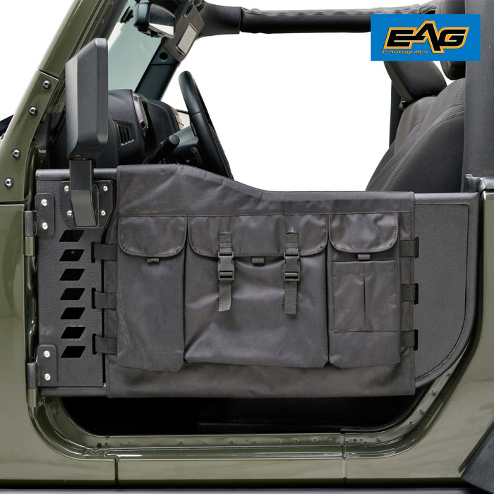 EAG Pocket Tubular 2 Door with Cargo Cover and Side View Mirror Fit for 07-18 Wrangler JK 2 Door Only PN# 51-0706