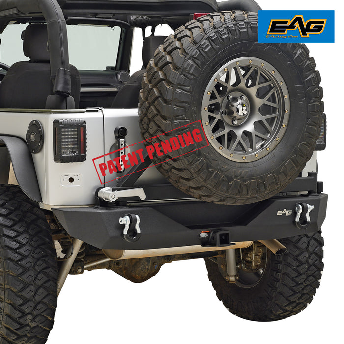 EAG Rear Bumper with Tire Carrier Fit for 07-18 Wrangler JK PN# JJKRB021