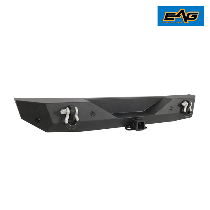 EAG Rear Bumper Rock Crawler with Parking Sensor Bracket and D-Ring Fit for 18-22 Wrangler JL PN# JJLRB024