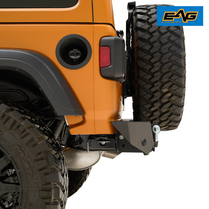 EAG Rear Bumper Rock Crawler with Parking Sensor Bracket and D-Ring Fit for 18-22 Wrangler JL PN# JJLRB024