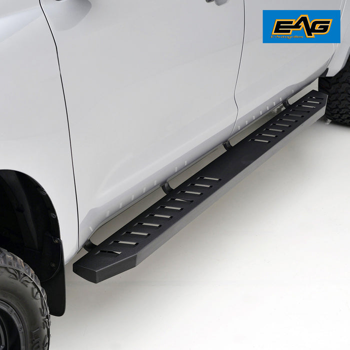 EAG 86 Inch Steel Running Boards + Brackets W/LED Fit for 07-17 Tundra CrewMax(Nerf Bars | Side Steps | Side Bars) PN# 52-4010+52-0386