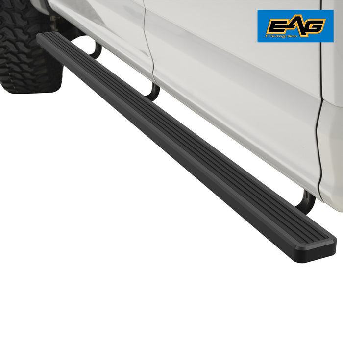 EAG Black Aluminum 4 Inch Running Boards + Brackets for 02-16 Chevy Avalanche / 05-15 Chevy Suburban/GMC Yukon XL PN# 52-1020+52-1486B