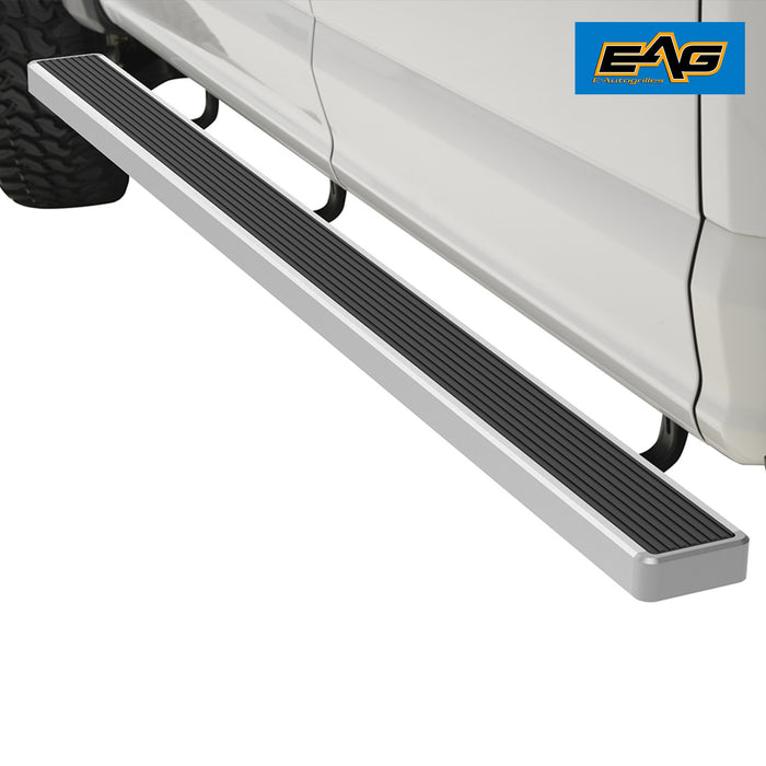 EAG Aluminum Running Board 86 Inch x6 Inch with Mounting Bracket Fit for 05-15 Toyota Tacoma Double Cab PN# 52-4020+52-1686