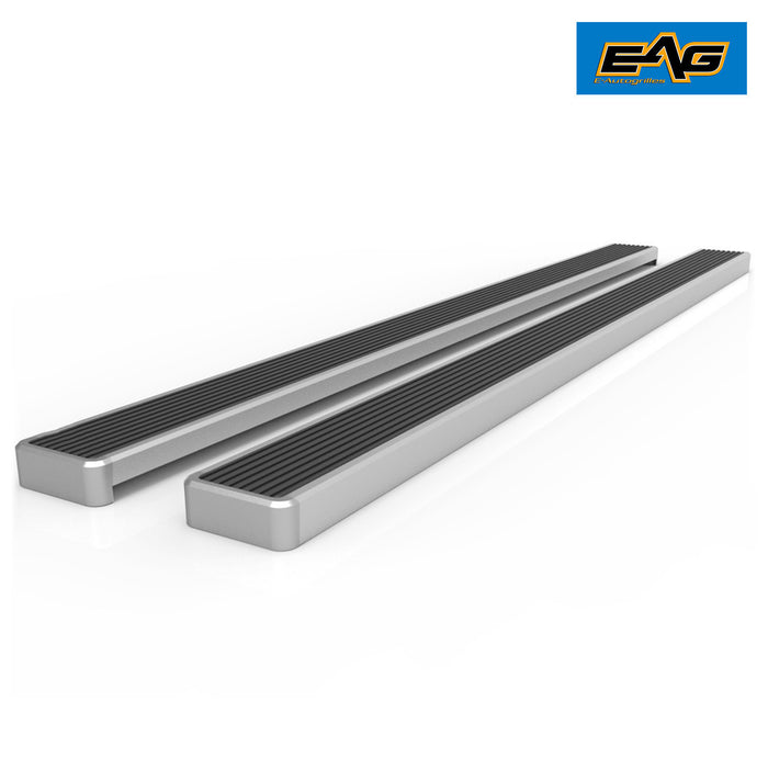 EAG Aluminum Running Board 86 Inch x6 Inch with Mounting Bracket Fit for 05-15 Toyota Tacoma Double Cab PN# 52-4020+52-1686
