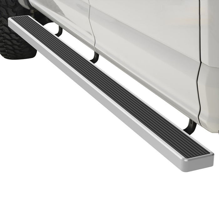 EAG Running Board Nerf Bar Side Step 80 Inch x6 Inch Aluminum and Heavy Duty Bracket Fit for 04-14 Ford F-150 Super Cab PN# 52-3020HR+52-1680