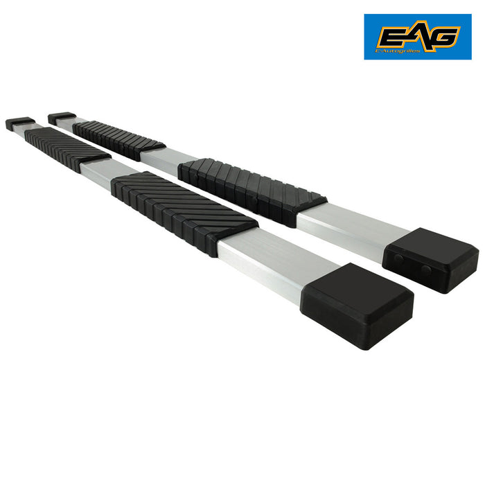 EAG Side Steps+Heavy Duty Brackets 4 Inch Aluminum Fit for 15-17 Ford F150 Super Cab PN# 52-3050HD+52-2480
