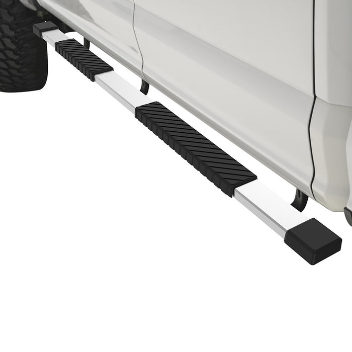 EAG 86 Inch x4 Inch Aluminum Running Board with Mounting Bracket Fit for 07-17 Toyota Tundra CrewMax PN# 52-4010+52-2486