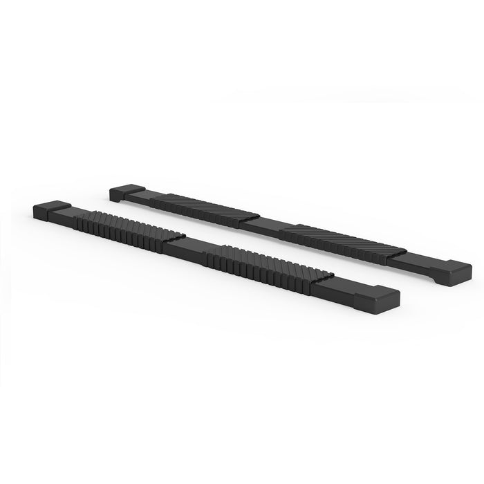 EAG 80 Inch x6 Inch Black Aluminum Running Boards Side Steps and HD Brackets for 15-17 Ford F150 Super Cab PN# 52-2680B+15FFRB02