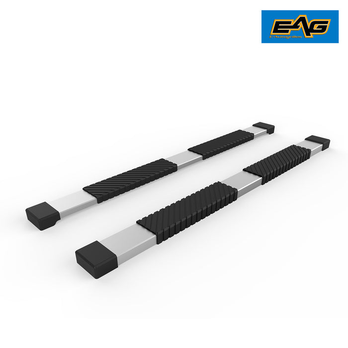 EAG Side Steps+Brackets 6 Inch Aluminum Chrome Fit for 15-17 Ford F150 Super Crew PN# 52-3050+52-2686