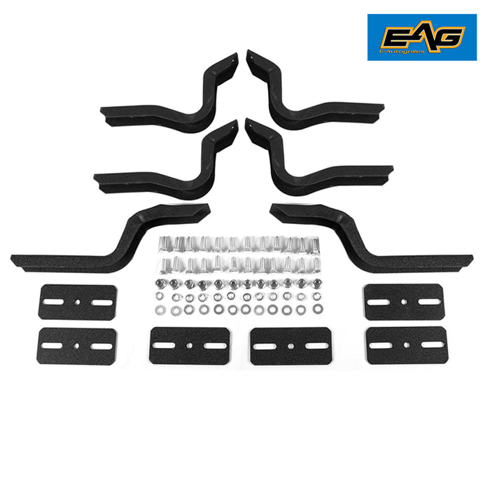 EAG Aluminum Running Board 80 Inch x6 Inch with Mounting Bracket Fit for 05-15 Toyota Tacoma Access Cab PN# 52-4020+52-2680