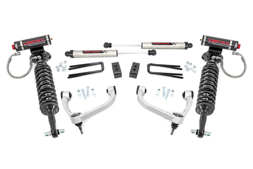 Rough Country 3in Ford Bolt-On Arm Lift Kit w/ Vertex and V2 (14-20 F-150 4WD) PN# 54557