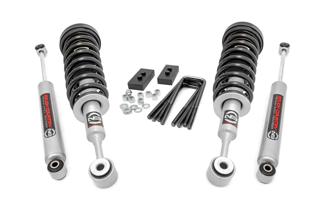 2 Inch Ford Strut Leveling Kit w/N3 Shocks 04-08 F-150 Rough Country #57031