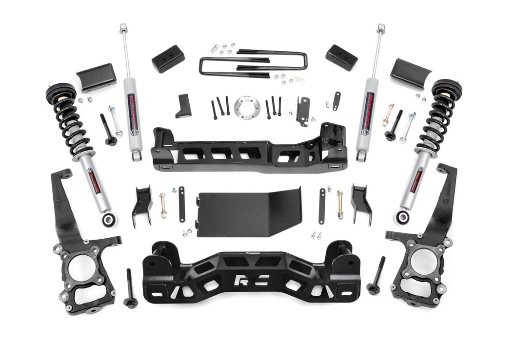 4 Inch Suspension Lift Kit Lifted N3 Struts 11-13 F-150 4WD Rough Country #57432