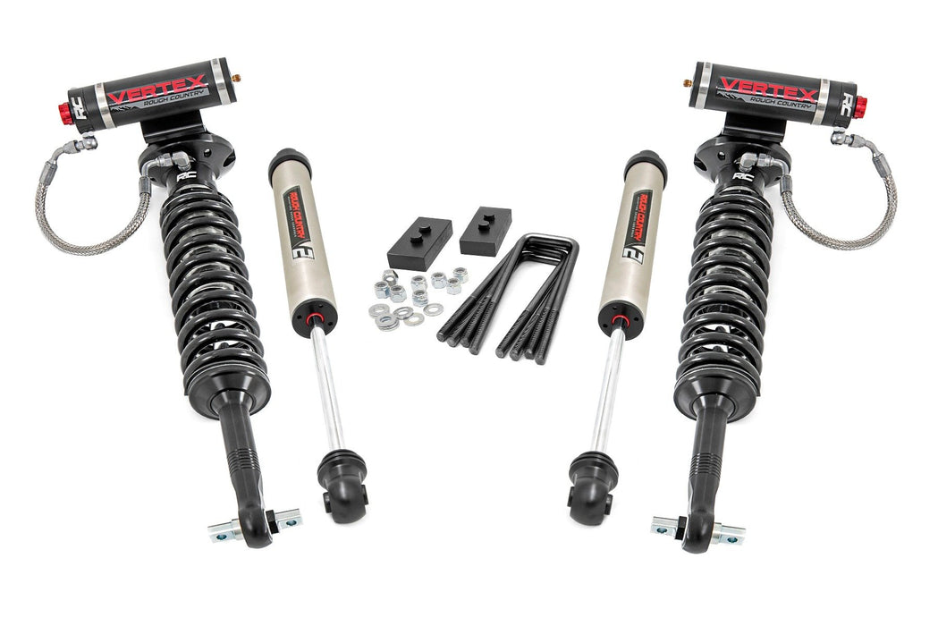 Rough Country 2in Ford Leveling Lift Kit w/Vertex and V2 Shocks (2021 F-150) PN# 58657