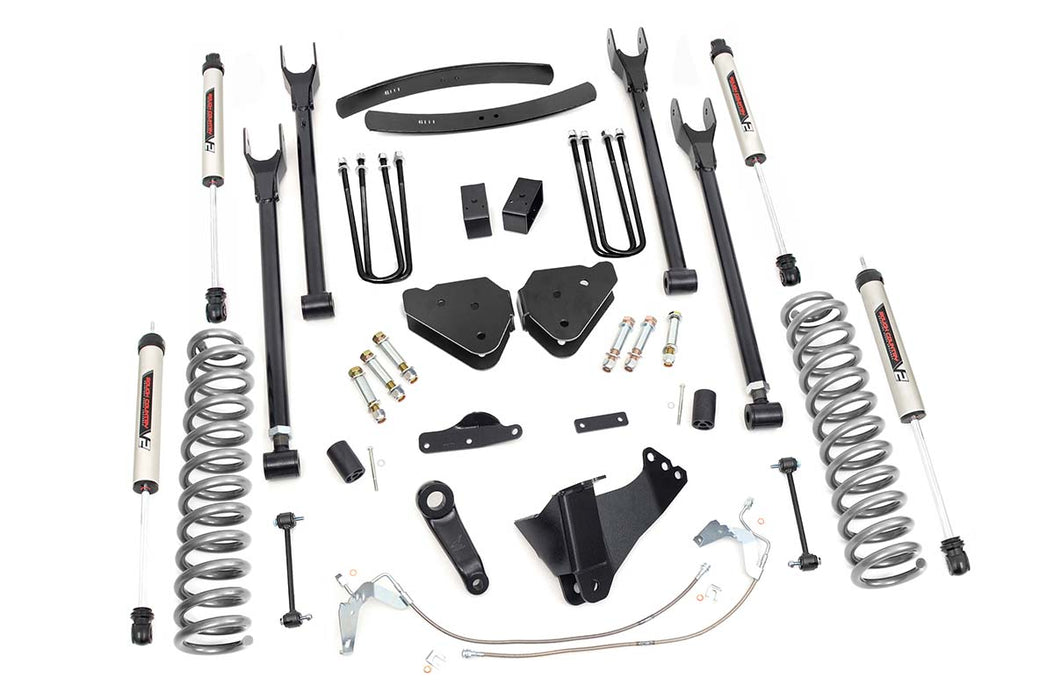6 Inch Suspension Lift Kit 4-Link w/V2 Shocks 08-10 F-250/350 4WD Gas Rough Country #58870