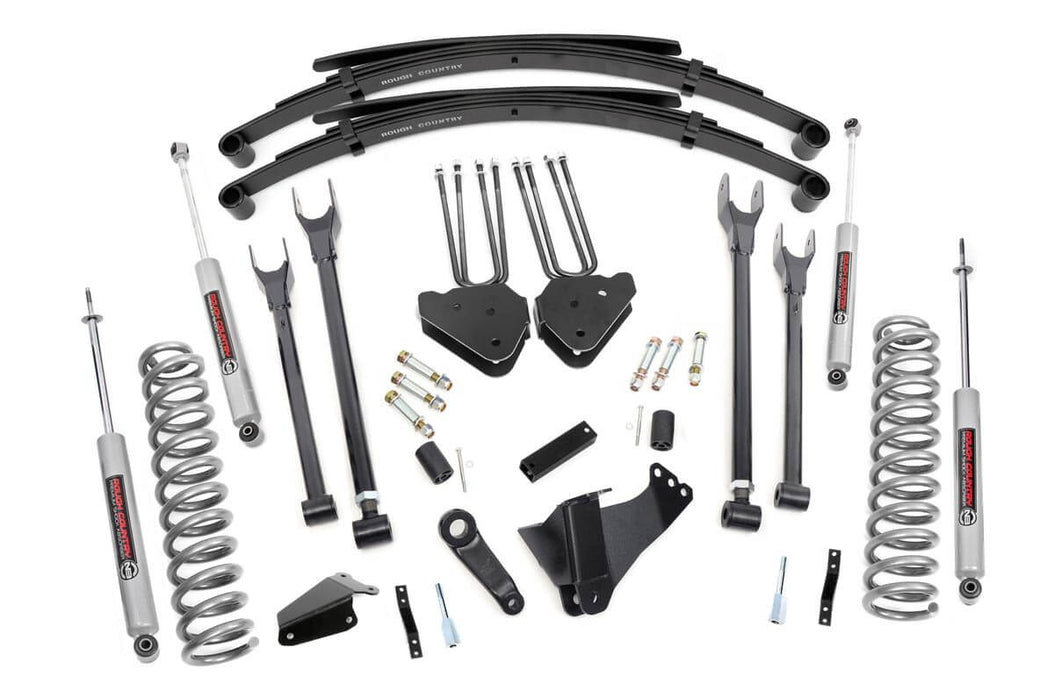 8 Inch Ford 4-Link Suspension Lift System w/N3 Shocks 05-07 F-250/350 4WD Diesel Rough Country PN# 590.2