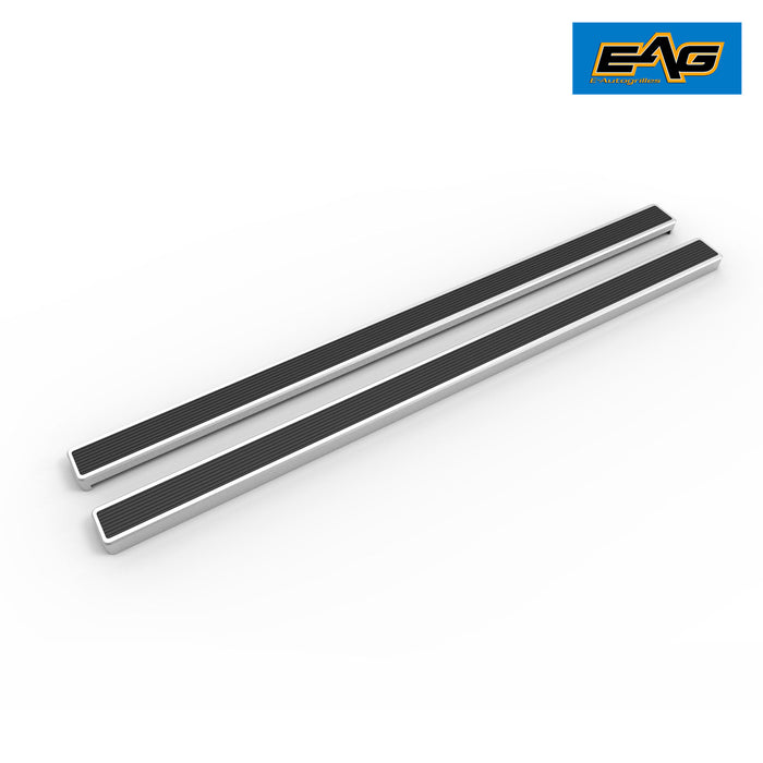 EAG Aluminum Running Board 86 Inch x5 Inch with Mounting Bracket Fit for 05-15 Toyota Tacoma Double Cab PN# 52-4020+52-1586