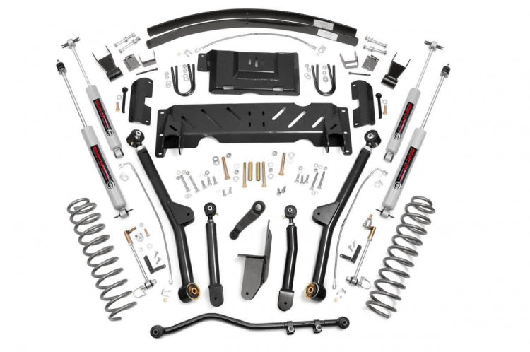 4.5 Inch Jeep Long Arm Suspension Lift System 84-01 XJ Cherokee-2.5L/4.0L/NP242 Rough Country #61722