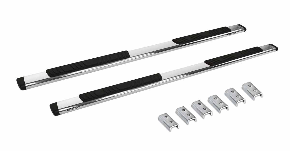 Go Rhino - 685409987PS - 5in OE Xtreme Low Profile SideSteps Kit - 87in Long Stainless Steel + Brackets