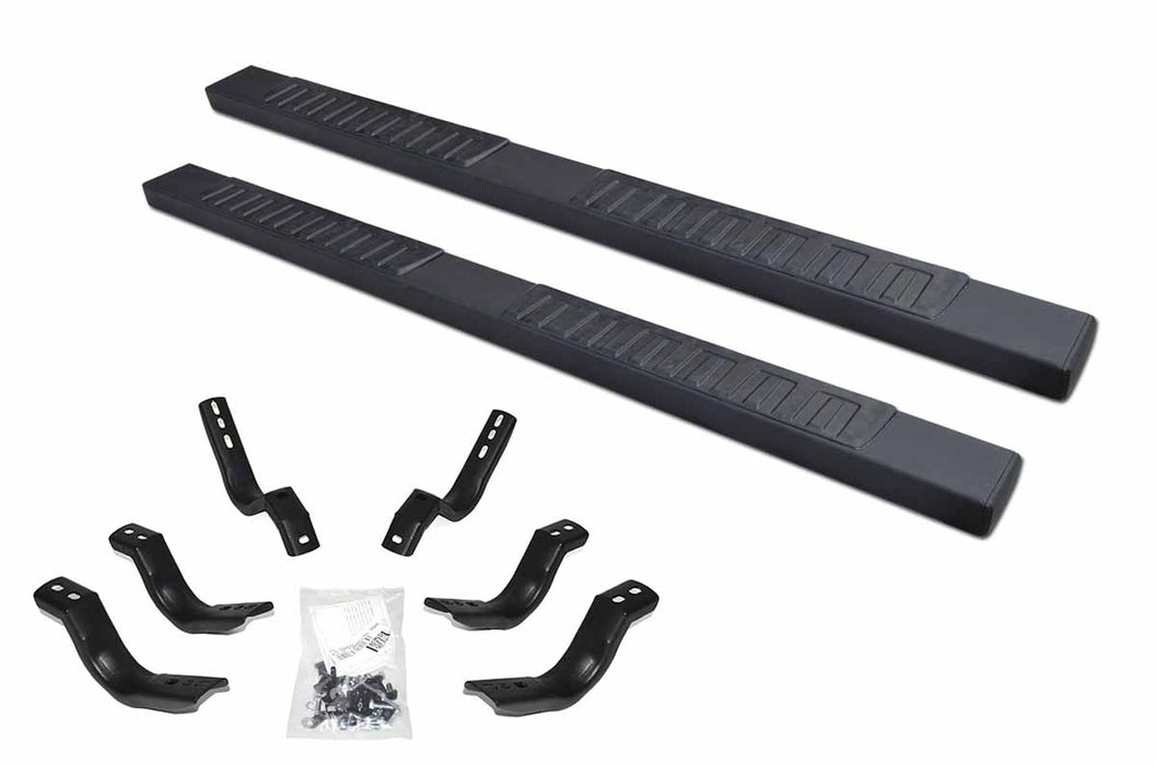 Go Rhino - 6862412680T - 6in OE Xtreme II Textured Black SideSteps Kit - 80in Long bars + Brackets