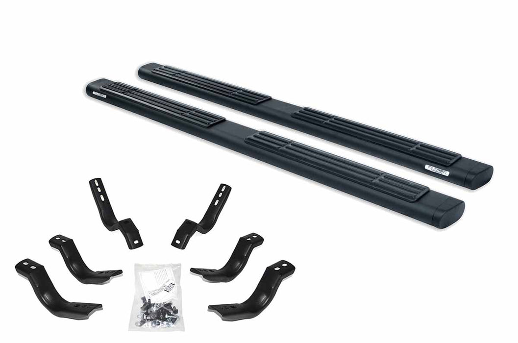 Go Rhino - 686435180T - 6in OE Xtreme Textured Black SideSteps Kit - 80in Long bars + Brackets