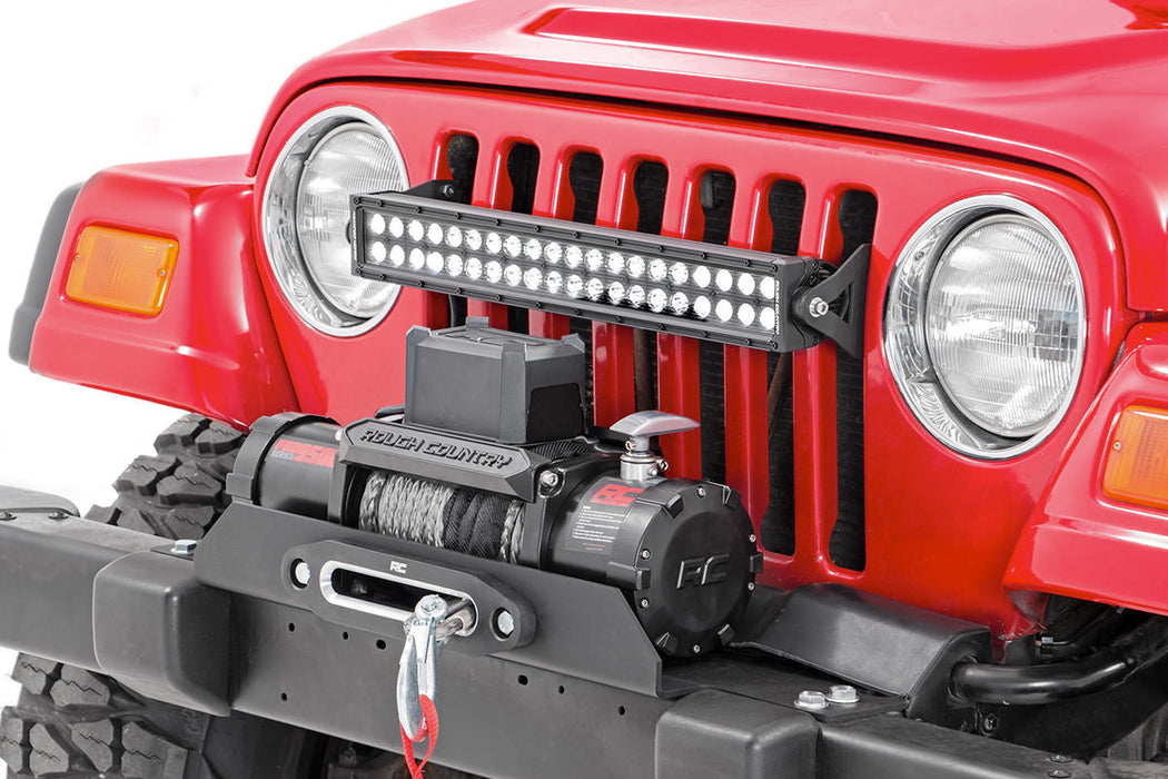 Jeep 20 Inch LED Grille Mounts 97-06 Wrangler TJ Rough Country #70675