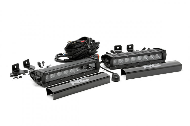 8 Inch CREE LED Light Bars Pair Black Series Rough Country #70728BL