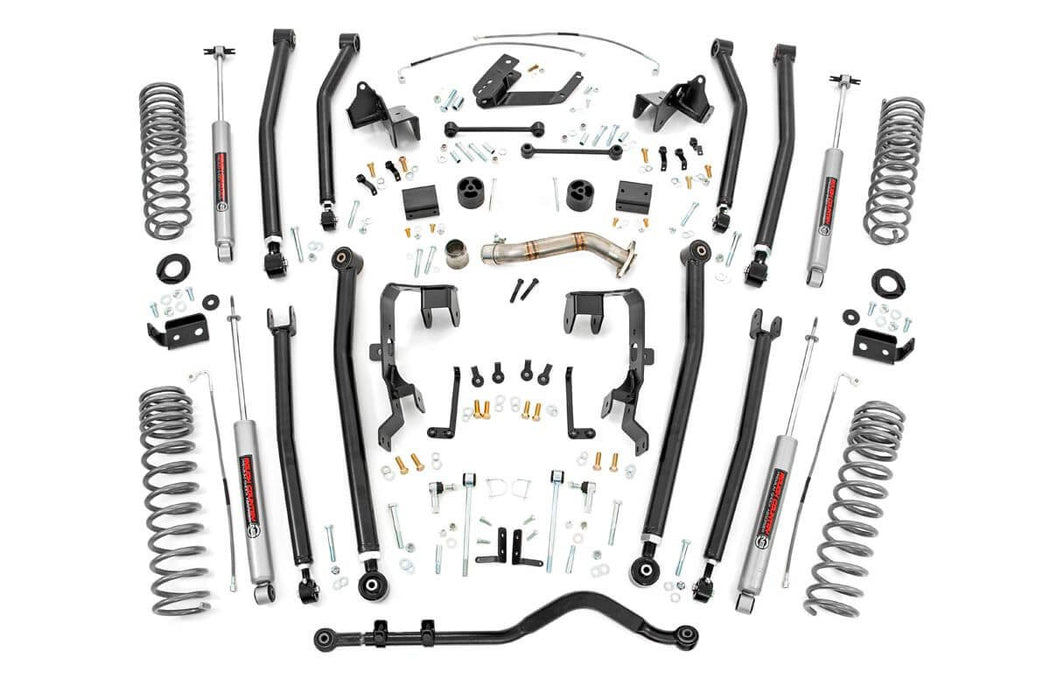 4.0 Inch Jeep Long Arm Suspension Lift Kit 12-18 Wrangler JK 4-door Rough Country #78630A