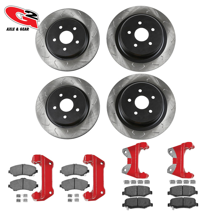 G2 Axle and Gear G2 Core Bbk - Front And Rear Oversized Rotors, Caliper Brackets, And Performance Brake Pads 79-JKKIT