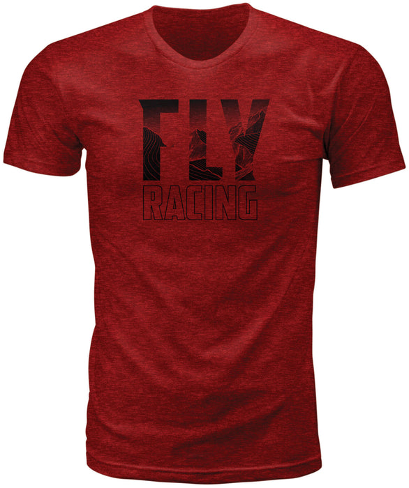 FLY RACING FLY MOUNTAIN TEE BLAZE RED HEATHER LG PN# 352-0641L