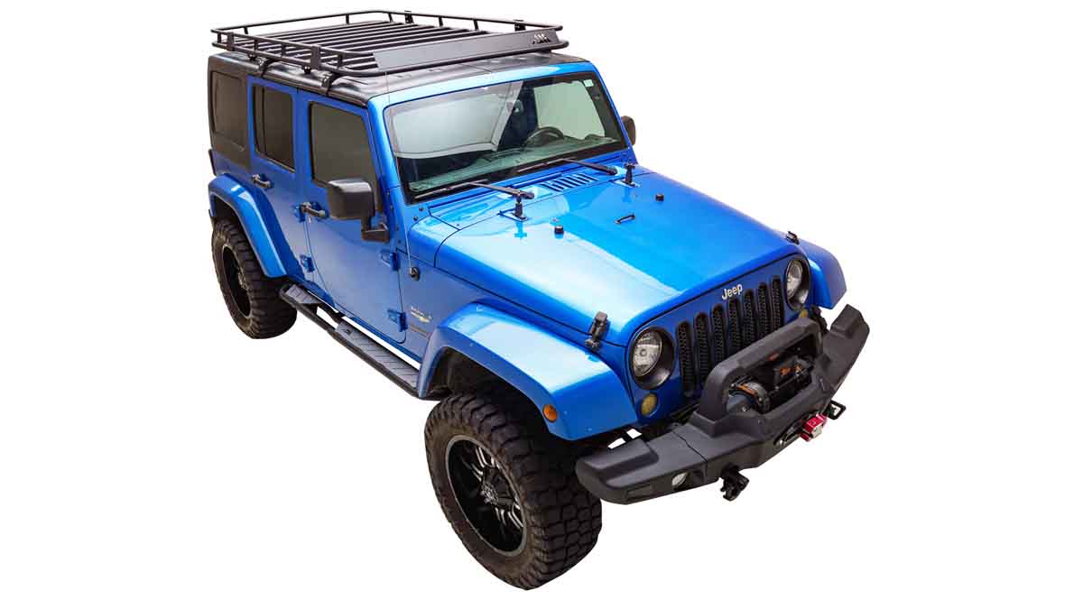 Paramount 07-18 Jeep Wrangler JK Full Length Roof Rack (4 Door) PN# 81-10800