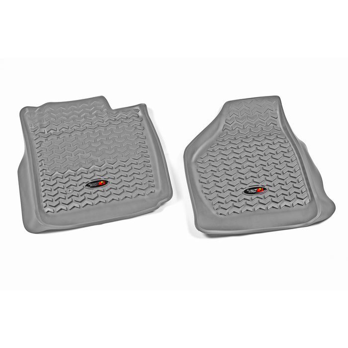 Rugged Ridge Floor Liner, Front; Gray, 2008-2010 Ford F-250 / F-350 Regular / Extended / Super Crew Cab   84902.06