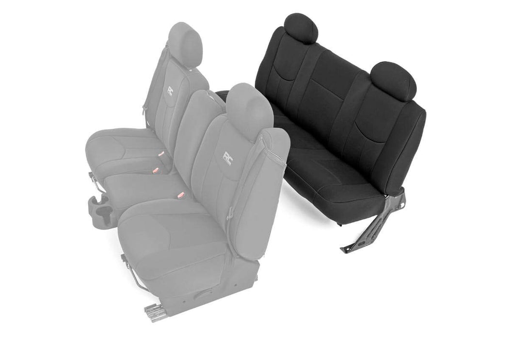 Neoprene Rear Seat Cover Black 99-06 Silverado/Sierra 1500 Rough Country #91014