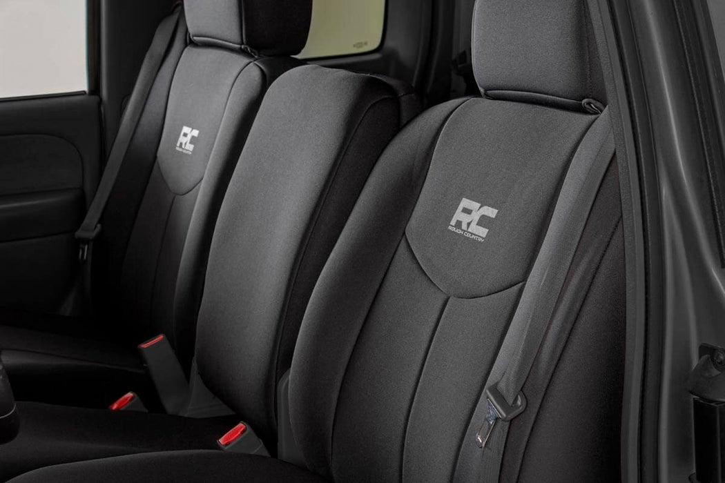 Neoprene Rear Seat Cover Black 99-06 Silverado/Sierra 1500 Rough Country #91014