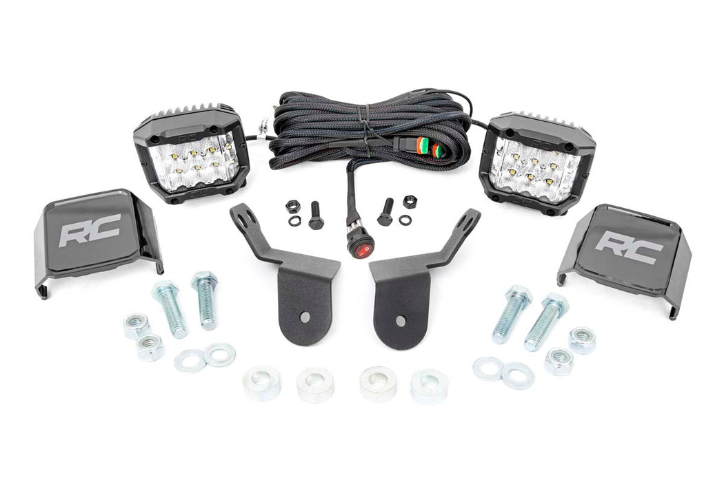 Honda Dual LED Cube Kit 3.0 Inch Osram Wide-Angle Series 16-20 Pioneer Rough Country #92012