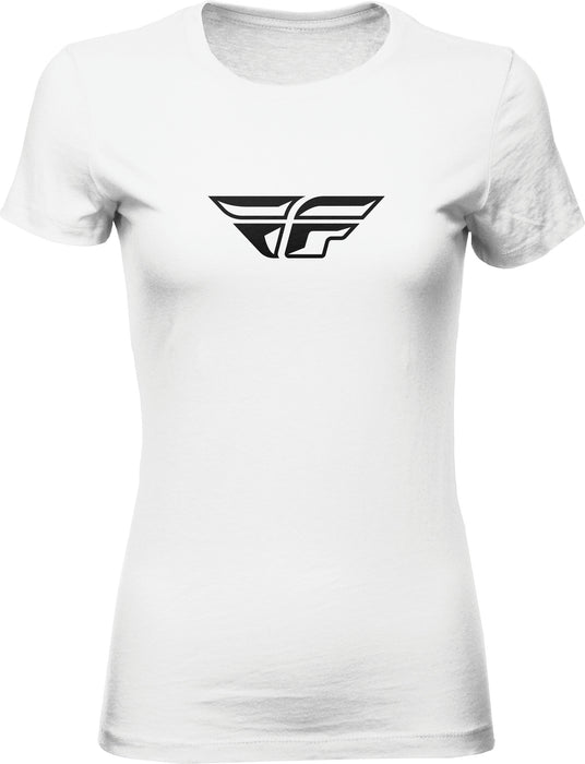 FLY RACING WOMEN'S FLY F-WING TEE WHITE 2X PN# 356-04812X
