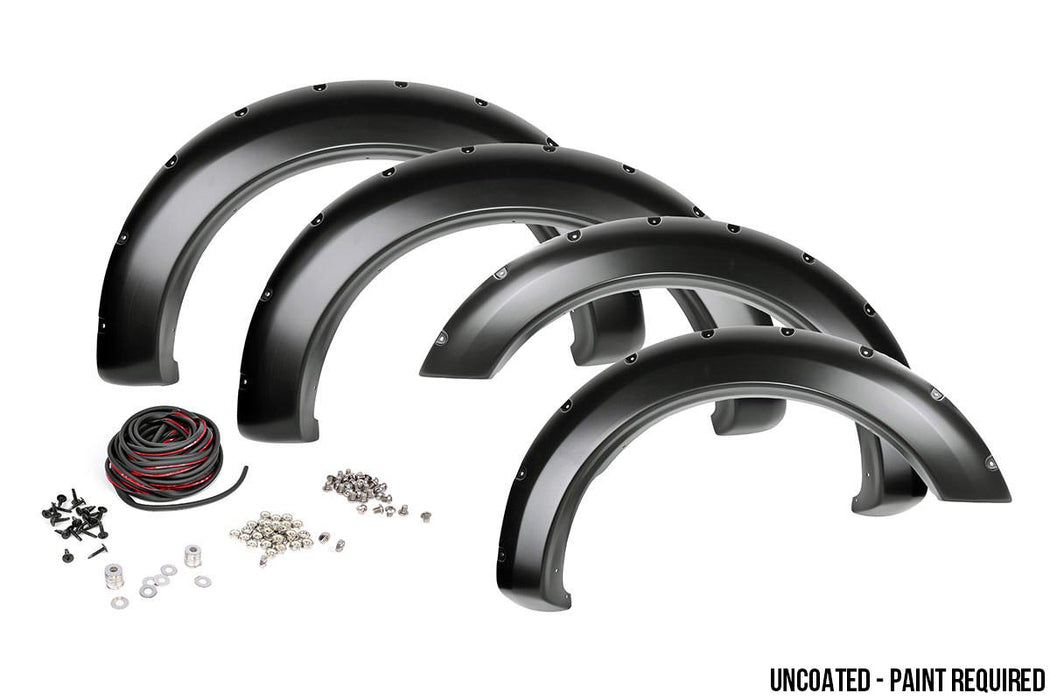 Pocket Fender Flares Rivets Raw-Paint Required 15-17 F-150 Rough Country #F-F11511N