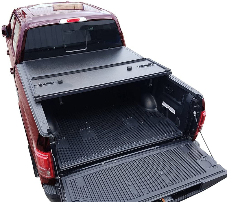 Galaxy Auto Hard Tri-Fold for 2015-20 Ford F150 6.5' Bed (Styleside Models Only) - Black Trifold Truck Bed Tonneau Cover