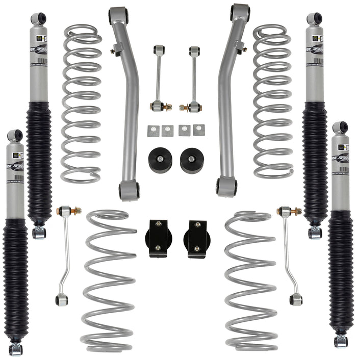Rubicon Express 3.5/4.5IN 4DR STAND KIT WITH MONO SHOCKS JL7102M