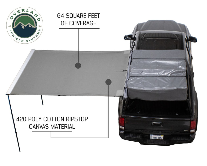 Awning 2.0-6.5 Foot With Black Cover Universal Nomadic Overland Vehicle Systems #18049909