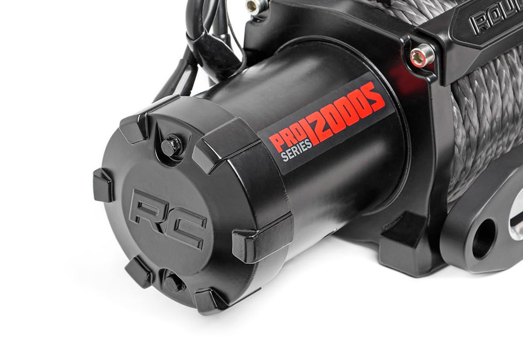 9500 LB Electric Winch Synthetic Rope Pro Series Rough Country #PRO9500S