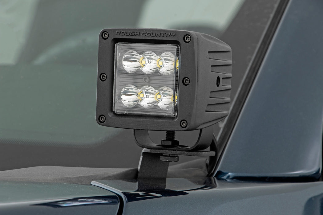 Rough Country LED Light | Ditch Mount | 2" Black Pair | Flood | Ford F-150 (15-21) PN# 71029