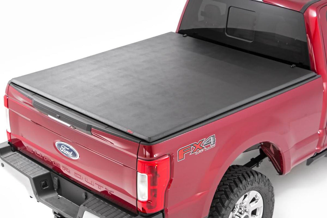 Ford Soft Tri-Fold Bed Cover 17-20 F-250/F-350 Super Duty-6.5 Foot Bed Rough Country #RC44517650