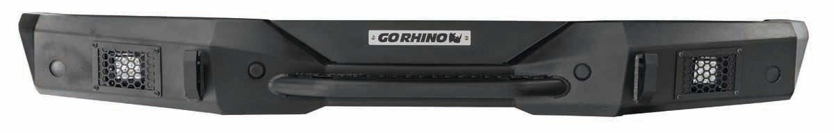 Go Rhino - 371200T - Rockline Rear Full Width Bumper slim design for total tire clearance-LED ready