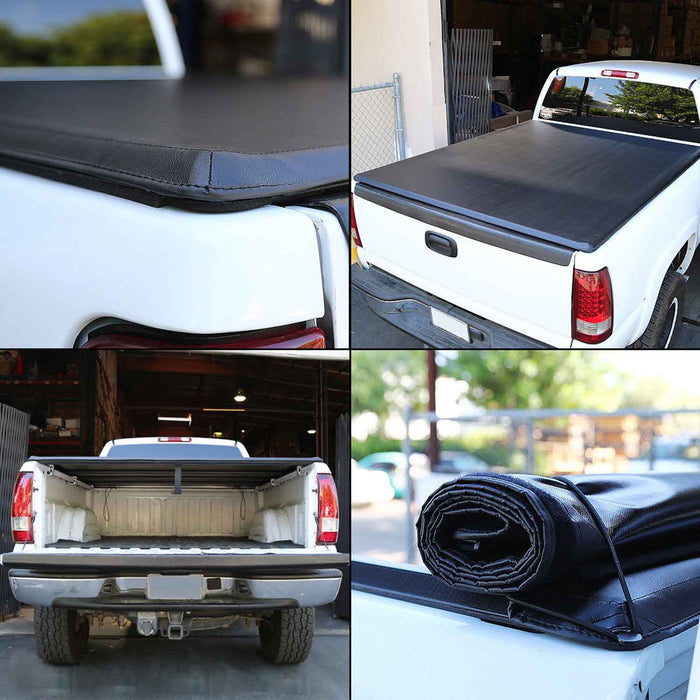 EAG E-Autogrilles 6.5ft 78'' Roll up Tonneau Truck Bed Cover for 00-06 Toyota Tundra Reg Cab (R93300) PN# R93300