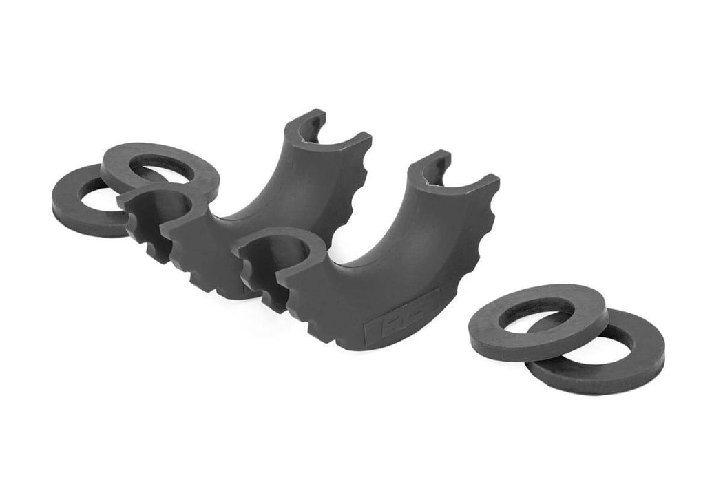 D-Ring Isolators Rough Country Logo Polyurethane Black Pair Rough Country #RS101
