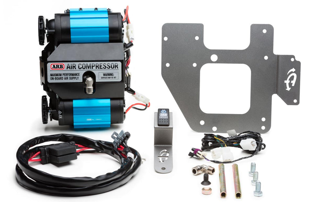 Compressor Bracket & Hardware - JK Engine Bracket for ARB Dual Air Compressor - Black #122-7810