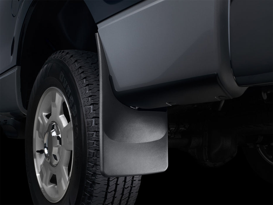 Black No Drill MudFlaps Dodge Ram 3500 2010 - 2013 With OE Flares; A plastic roc